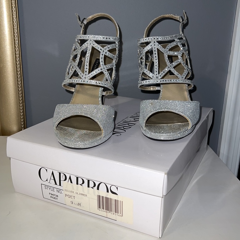 Silver Rhinestone Heels - Picture 2 of 8